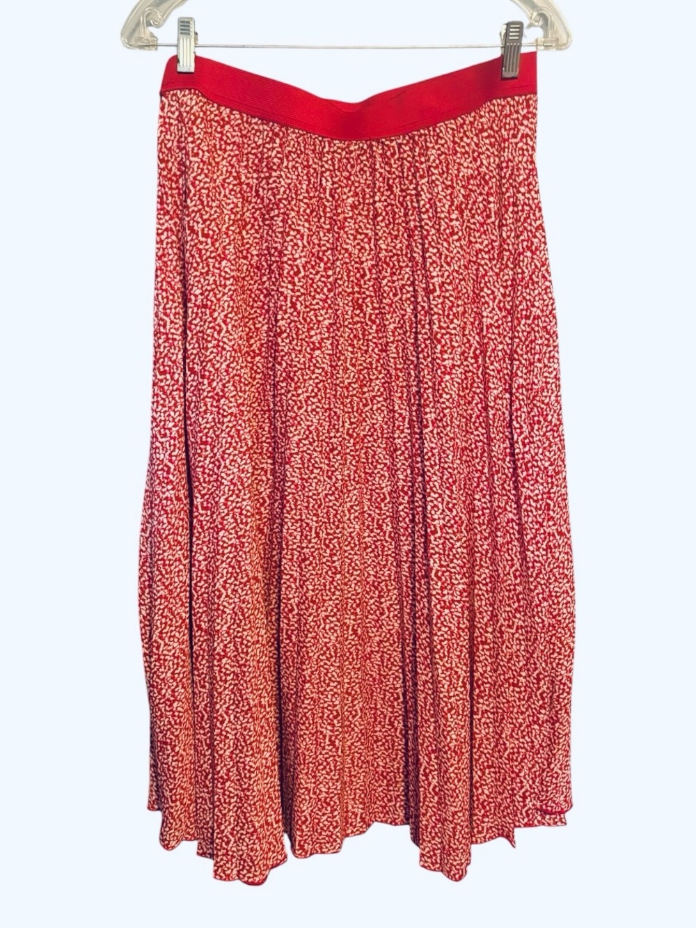 Vince Camuto Pleated Pink and White Skirt